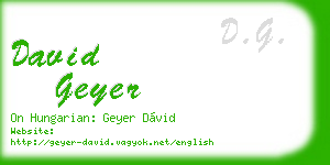 david geyer business card